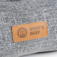Bild in Galerie-Betrachter laden, Hundebett mit hohem Rand "Nordic" (grau) Logodetails