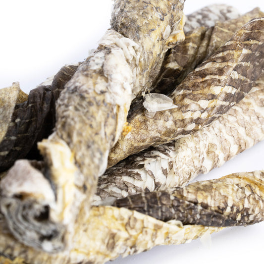 Fischhaut Twister für Hunde (70g oder 1.000g)