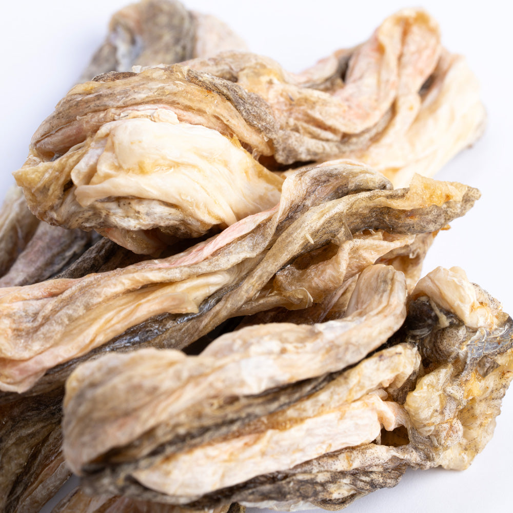 Getrocknete Aalhaut für Hunde (70g oder 1.000g)