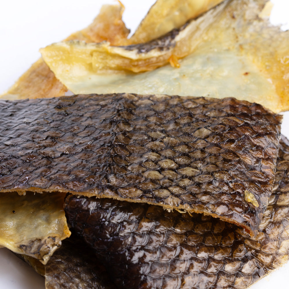 Getrocknete Seehechthaut für Hunde (70g oder 1.000g)