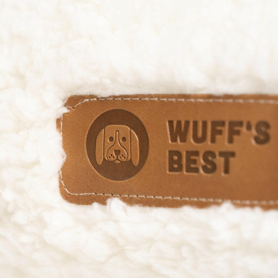 Flauschiges Hundebett Teddy (weiss) Logodetails