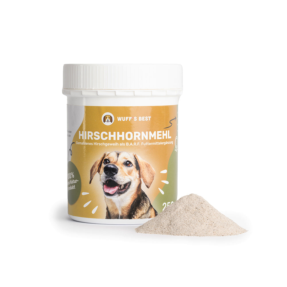 Hirschhornmehl für Hunde (250g Dose)