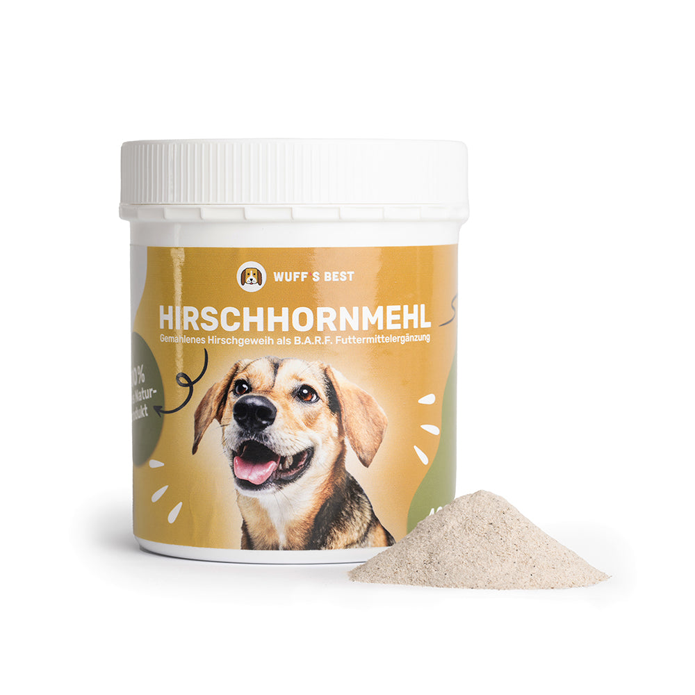 Hirschhornmehl für Hunde (400g Dose)