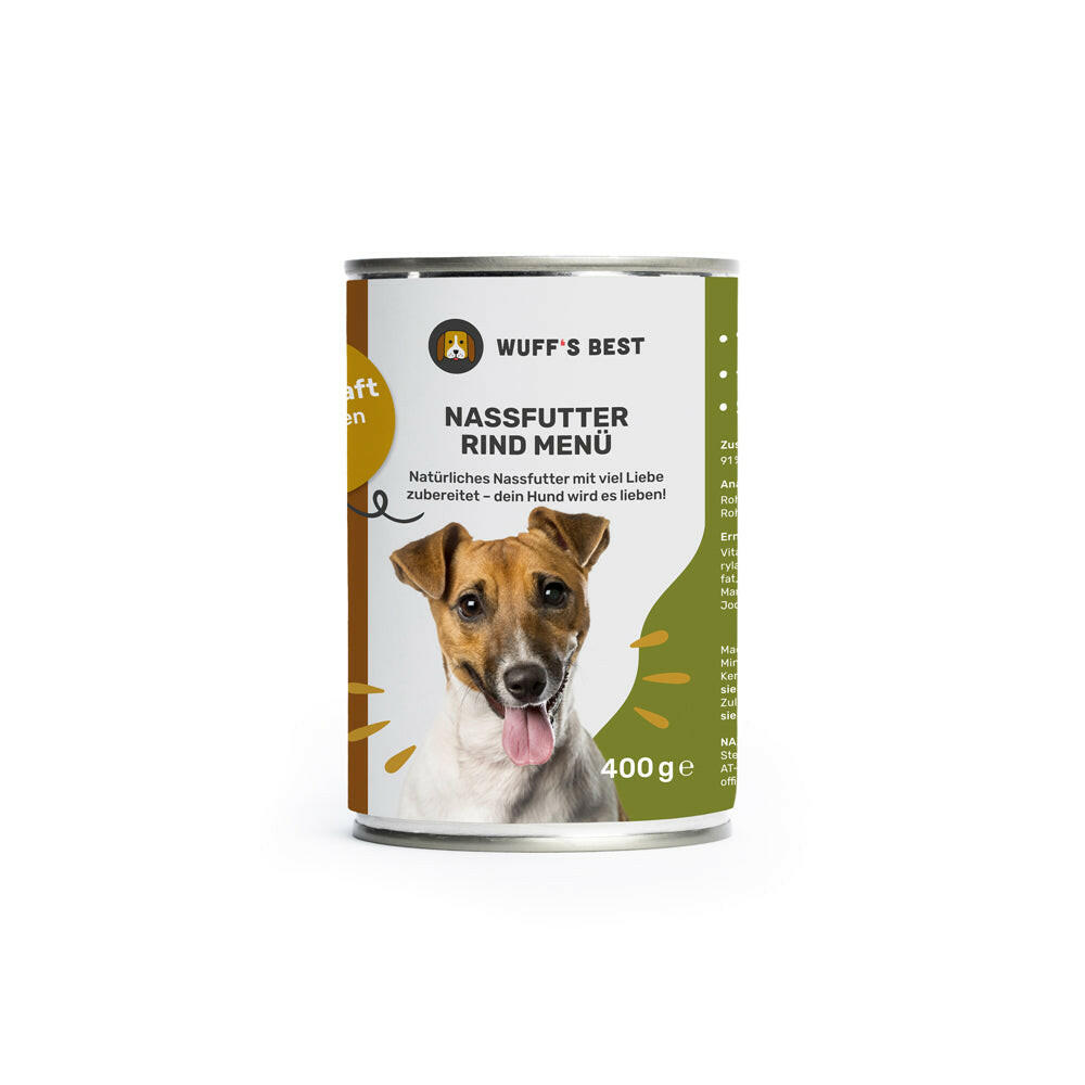 Nassfutter Hund - Rind Menü 400g Dose