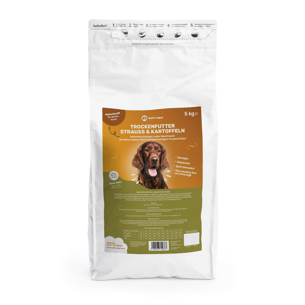 WuffsBest_Hundefutter_Strauss&Kartoffeln_5kg