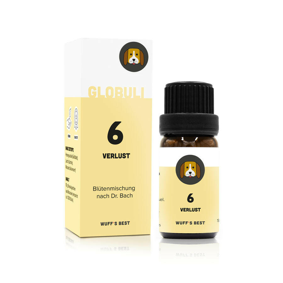 Bachblüten für Hunde: Globuli Verlust (Nr.6), 10 Gramm